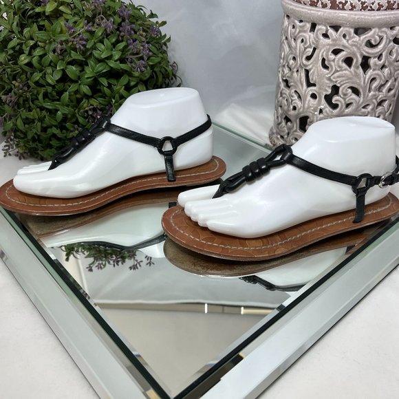 Coach Sawyer Leather Slingback Sandals - Picture 4 of 9